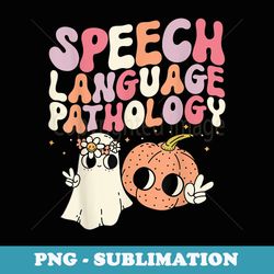 speech language pathology retro halloween speech therapy - artistic sublimation digital file