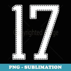 official team league 17 jersey number 17 sports jersey - png sublimation digital download