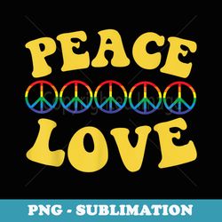 peace sign love 60s 70s tie dye hippie halloween costume - instant png sublimation download