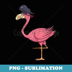 vintage pirate pink flamingo with eyepatch halloween costume - digital sublimation download file