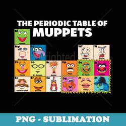 disney the muppets periodic table of the muppets - png sublimation digital download