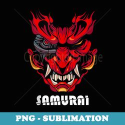 japanese samurai demon mask punk horror scary mask halloween - png transparent sublimation file