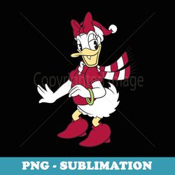 disney daisy duck classic christmas portrait - unique sublimation png download