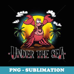 disney the little mermaid sebastian under the sea tattoo - png transparent sublimation file