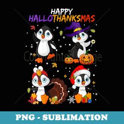 s penguin happy hallothanksmas halloween thanksgiving xmas - sublimation digital download