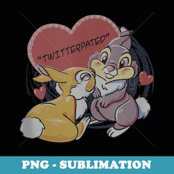 disney bambi thumper & miss bunny valentines day vintage - sublimation png file