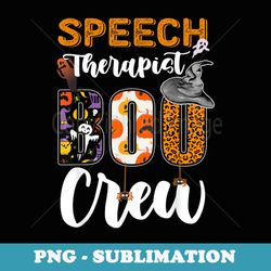 speech therapist boo crew ghost therapy halloween matching - decorative sublimation png file