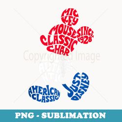 disney mickey mouse americana text - signature sublimation png file