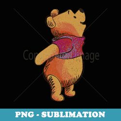 disney winnie the pooh looking upwards with joy portrait - exclusive png sublimation download