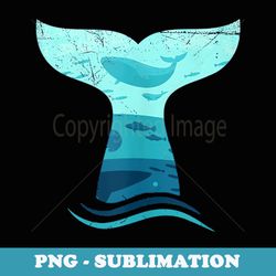 whale tail in waves orca killer whale ocean design - premium png sublimation file