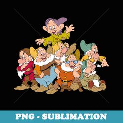 disney snow white & the seven dwarfs group fun - premium sublimation digital download