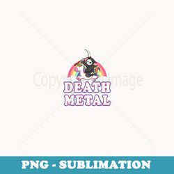 death metal rock music funny rainbow grim reaper unicorn - exclusive sublimation digital file