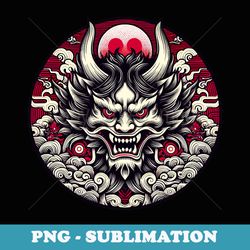 shintoism japanese yokai demon anime - retro png sublimation digital download