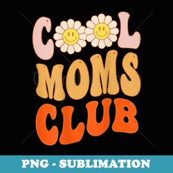 cool moms official club member funny cute retro on back - unique sublimation png download