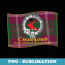 crawford clan tartan crest motto - sublimation digital download