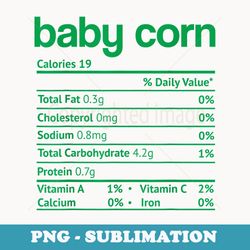 baby corn nutrition facts funny thanksgiving christmas food - high-resolution png sublimation file