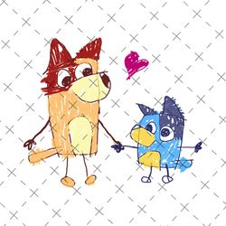 bluey drawing png, blue dog birthday png sublimation, blue dog family png clipart sublimation digital download