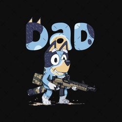 bluey dad army guns png digital download