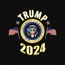 trump 2024 presidential seal design png digital download