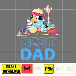 bluey dad best matching family png, bluey family png, bluey bingo dad png, bluey mom png, bluey dad png, father day gift