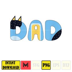 bluey dad fathers day png, bluey family png, bluey bingo dad png, bluey mom png, bluey dad png, father day gift