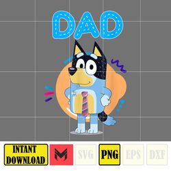 bluey dad lover forever for men woman kid png, bluey family png, bluey bingo dad png, bluey mom png, bluey dad png,