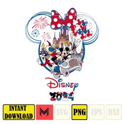 minnie disney 2024 png, mouse and friends png, magical castle png, retro 4th of july png, happy 4th of july png