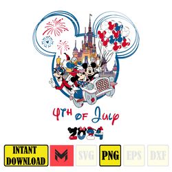 mouse 4th of july 2024 png, mouse and friends png, magical castle png, retro 4th of july png, happy 4th of july png