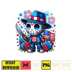 america jason voorhees png, horror movie fourth of july png, cartoon independence day png, 4th of july sublimation