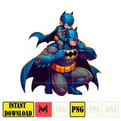 batman dad and son png, super hero dad and son png, father's day 2024 png, father's day png sublimation, clipart (1)