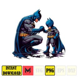 batman dad and son png, super hero dad and son png, father's day 2024 png, father's day png sublimation, clipart (3)