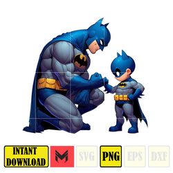 batman dad and son png, super hero dad and son png, father's day 2024 png, father's day png sublimation, clipart (4)