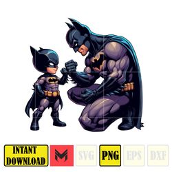 batman dad and son png, super hero dad and son png, father's day 2024 png, father's day png sublimation, clipart (5)