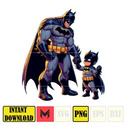 batman dad and son png, super hero dad and son png, father's day 2024 png, father's day png sublimation, clipart (6)