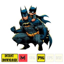 batman dad and son png, super hero dad and son png, father's day 2024 png, father's day png sublimation, clipart (7)