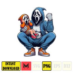 ghostface scream png, super hero dad and son png, father's day 2024 png, father's day png sublimation, clipart (2)