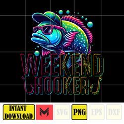 weekend hooker png, colorful fish png, funny sarcastic summer png, father's day png, fishing dad png, reel cool dad (1)