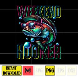 weekend hooker png, colorful fish png, funny sarcastic summer png, father's day png, fishing dad png, reel cool dad (3)