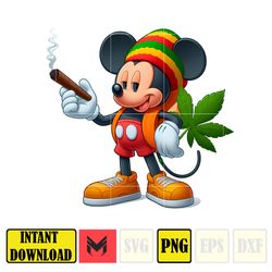 cartoon mouse png,high quality cartoon rasta digital designs, weed png, smoking png, instant download