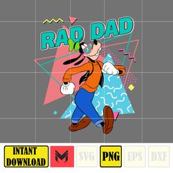 rad dad goofy png, cartoon rad dad png, father's day png, mouse and honey bear png, dad life png, dad design