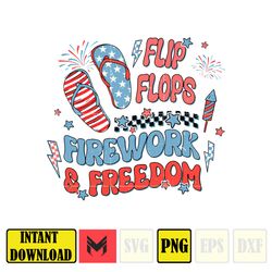 flip flops firework & freedom png, 4th of july png, patriotic png, independence day png, fourth of july png, freedom png