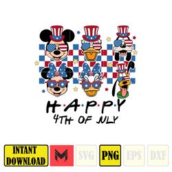 mickey happy 4th of july png, cartoon 4th of july png, instant download