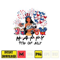 pocahontas happy 4th of july png, cartoon 4th of july png, instant download