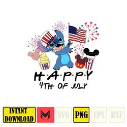 stitch happy 4th of july png, cartoon 4th of july png, instant download 1