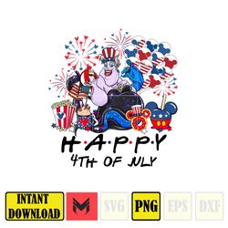 ursula happy 4th of july png, cartoon 4th of july png, instant download