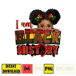 i am black history baby girl png, juneteenth png, instant download