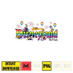 disneyland the pride png, lgbt pride sublimation, instant download