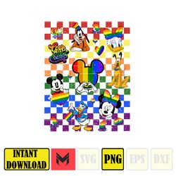 mickey and friend lgbt png, lgbt pride sublimation, instant download