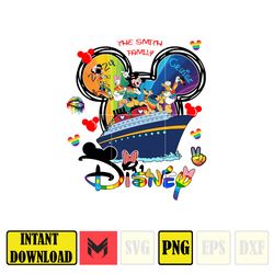 the smith family 2024 disney cruise png, lgbt pride sublimation, instant download