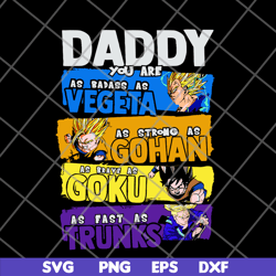 daddy you are my as badass as vegeta svg, png, dxf, eps digital file ftd20052121